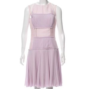 Carolina Herrera Lavender Pleated Cocktail Dress 6